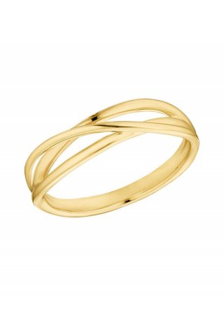 s.Oliver Vergoldeter Ring mit geschwungenem Design - gold