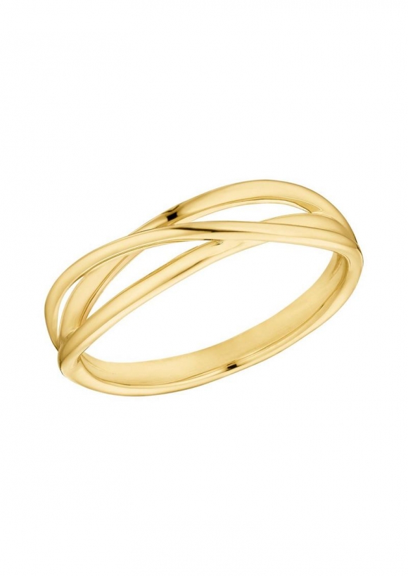 s.Oliver Vergoldeter Ring mit geschwungenem Design - gold