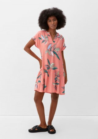 s.Oliver Blusenkleid mit Volants - papaya