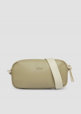 s.Oliver Lässige Camera-Bag mit Logo-Detail und abnehmbarem Schulterriemen - olivgrün