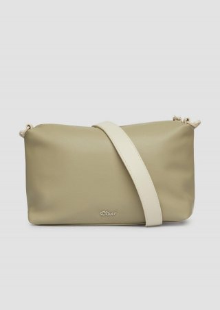 s.Oliver Lässige City-Bag mit Reißverschlussfach und Logo-Detail - olivgrün