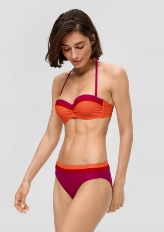 s.Oliver Bikinihose in Colour-Blocking-Optik - burgund
