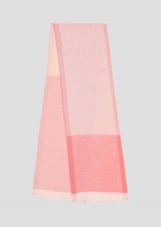 s.Oliver Schal aus Viskose-Leinen-Mix - rosa