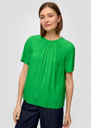 s.Oliver Bluse aus schimmerndem Viskosetwill - grün