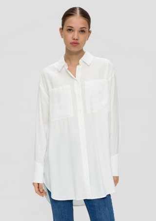 s.Oliver Longbluse aus Viskosemix - ecru