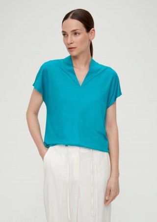 s.Oliver Blusenshirt aus Lyocell - türkisblau