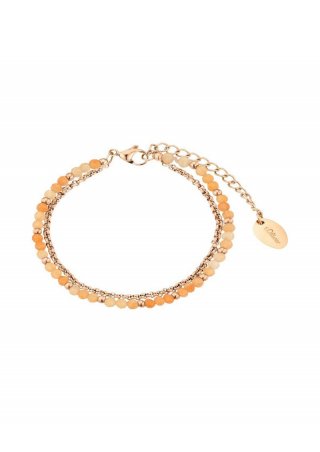 s.Oliver Rosé-Armband mit Schmuckperlen - roségold