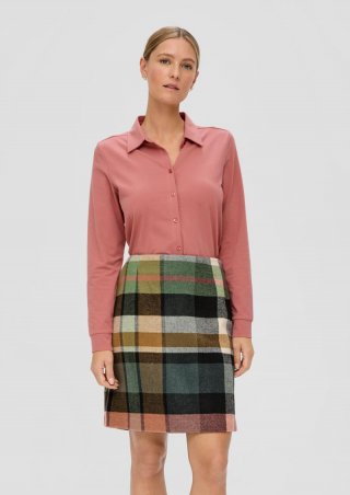s.Oliver Hemdbluse aus Jersey - papaya