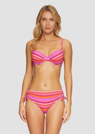 s.Oliver Bügel-Bikinitop im Streifenlook - fuchsia