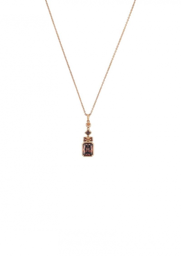 s.Oliver Silber-Kette mit Zirkonia-Steinen - roségold