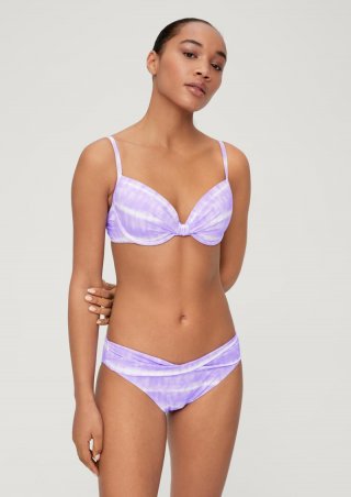 s.Oliver Bikini-Top mit Batikmuster - flieder
