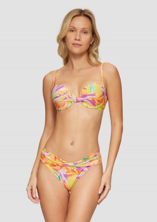 s.Oliver Bikinihose mit All-over-Print - gelb
