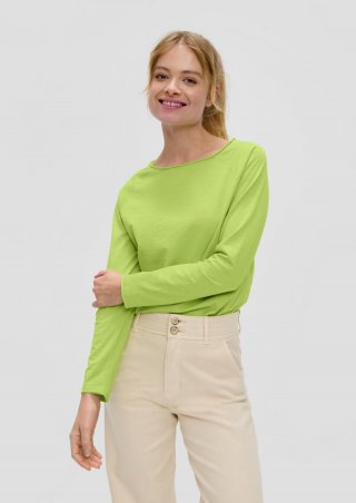 s.Oliver Longsleeve aus Baumwolle - limettengrün