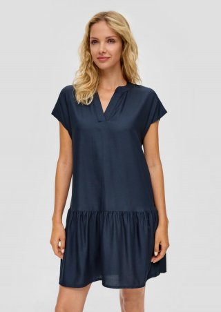s.Oliver Strandkleid mit Volants - schiefergrau
