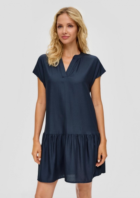 s.Oliver Strandkleid mit Volants - schiefergrau