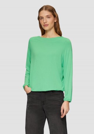 s.Oliver O-Shape-Shirt aus Viskosemix - limettengrün