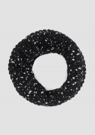 s.Oliver Loop-Schal in Melange-Optik - schwarz