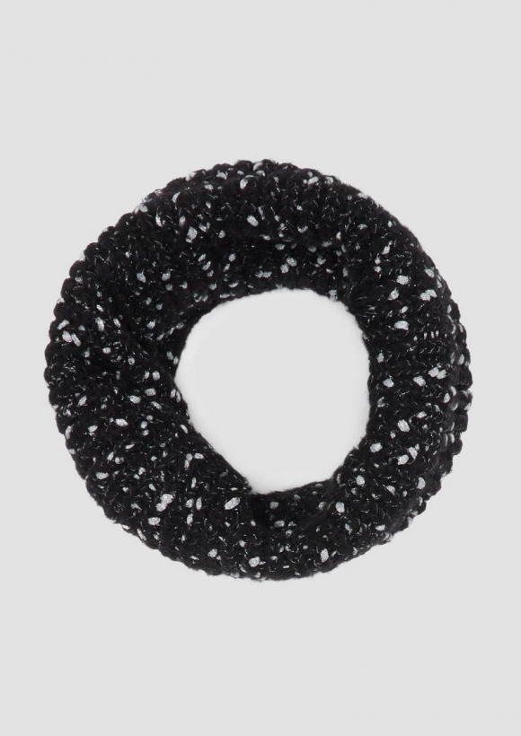 s.Oliver Loop-Schal in Melange-Optik - schwarz