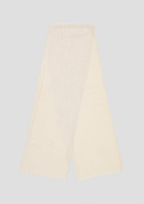 s.Oliver Leichter Schal mit Glitzergarn - beige