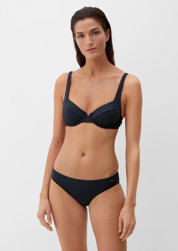 s.Oliver Bikini-Set im Retro-Stil - schwarz