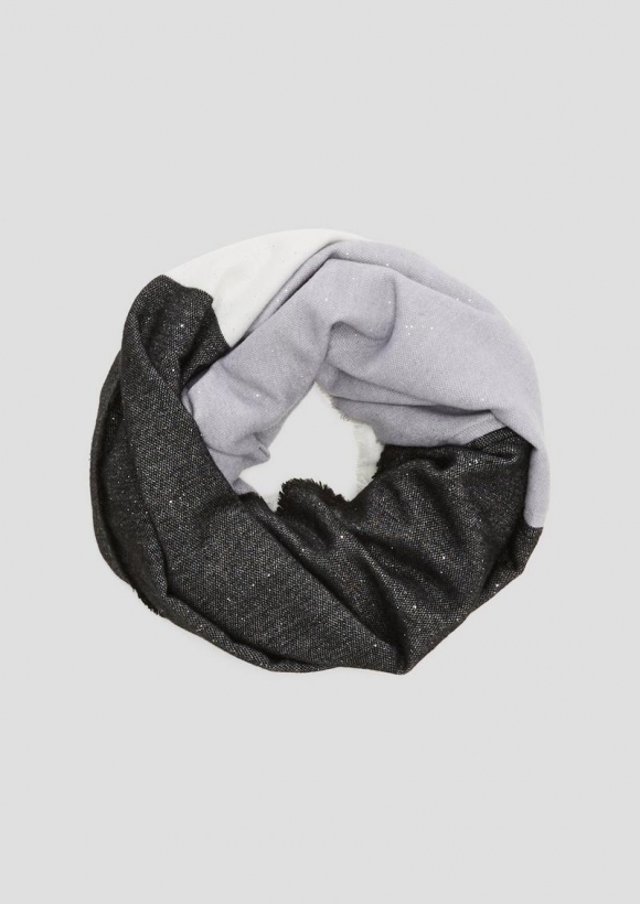 s.Oliver Loop-Schal mit Glitzer-Details - schwarz