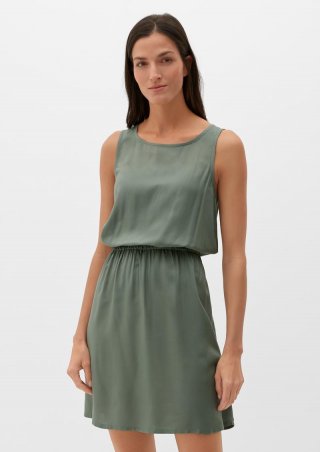 s.Oliver Feines Strandkleid - dunkles salbeigrün