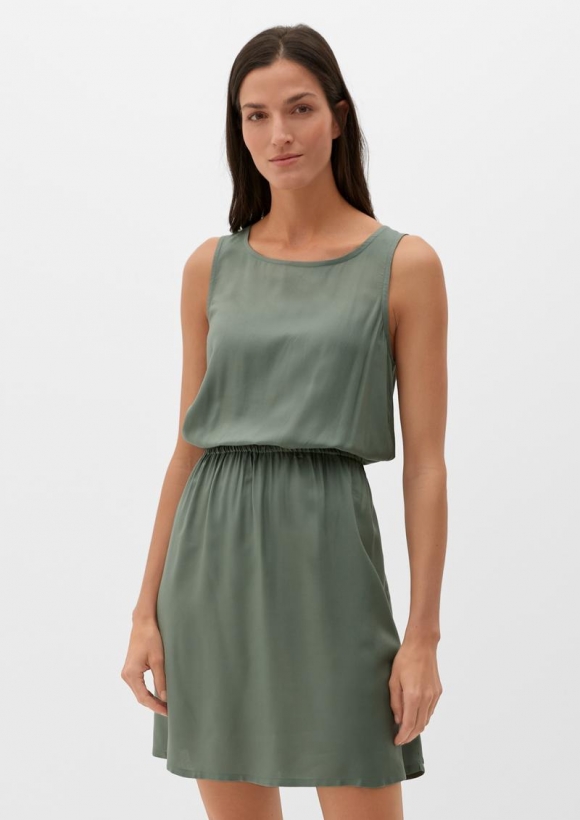 s.Oliver Feines Strandkleid - dunkles salbeigrün