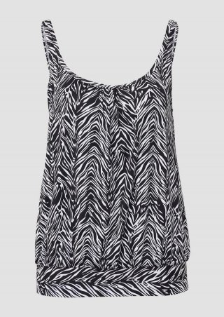 s.Oliver Mix & Match Tankini-Top mit Animal-Muster - schwarz