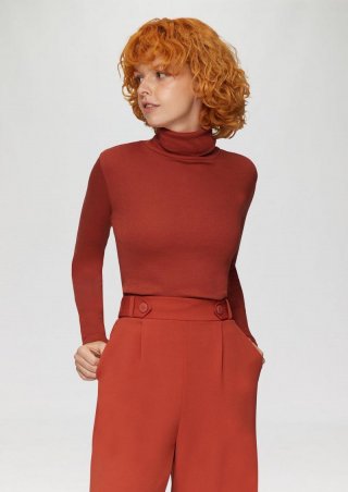 s.Oliver Langarmshirt mit Rollkragen - rostrot