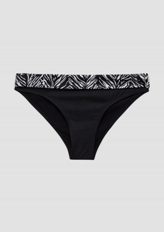s.Oliver Mix & Match Bikinihose mit Animal-Print - schwarz