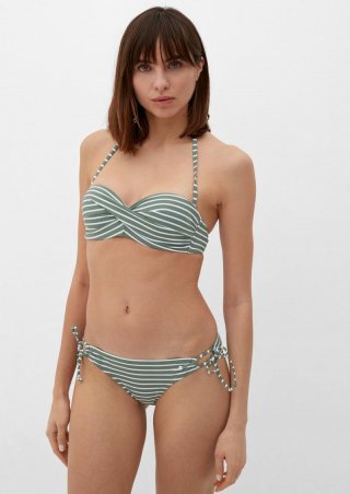 s.Oliver Bikinihose mit Bindebändern - olivgrün