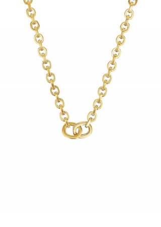 s.Oliver Chunky Halskette aus Edelstahl - gold