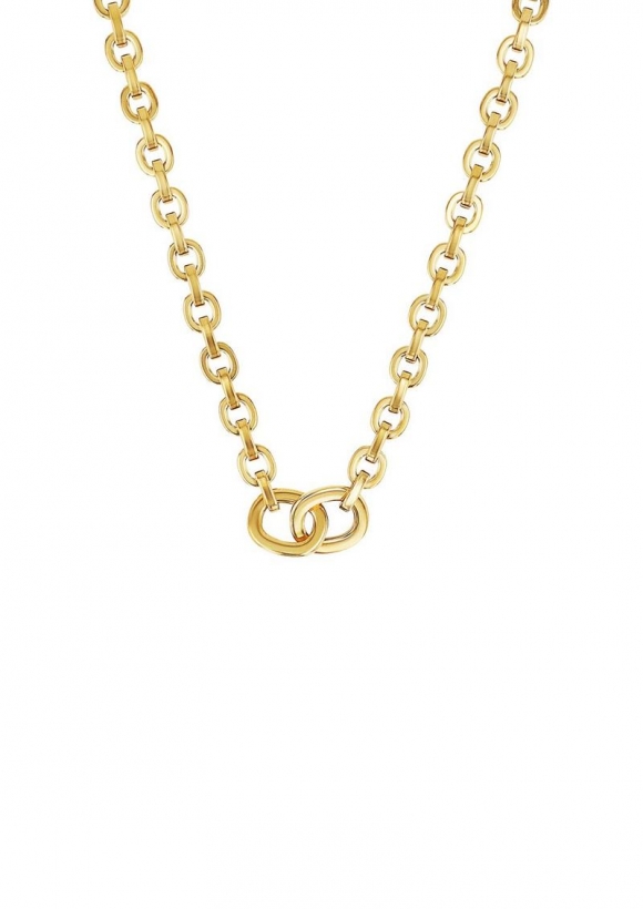 s.Oliver Chunky Halskette aus Edelstahl - gold