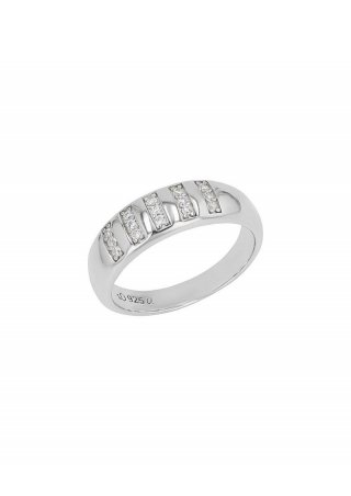 s.Oliver Silber-Ring mit Zirkonia-Steinen - silber