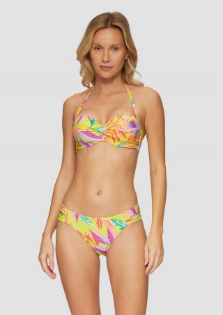 s.Oliver Bügel-Bandeau-Top mit Blumendesign - gelb