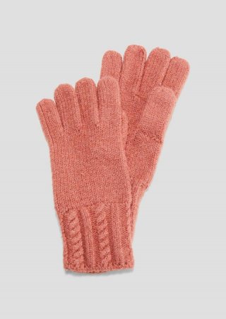 s.Oliver Strickhandschuhe aus Baumwollmix - papaya