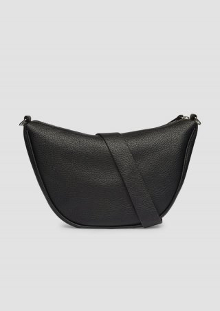 s.Oliver Halfmoon Bag aus Lederimitat - schwarz