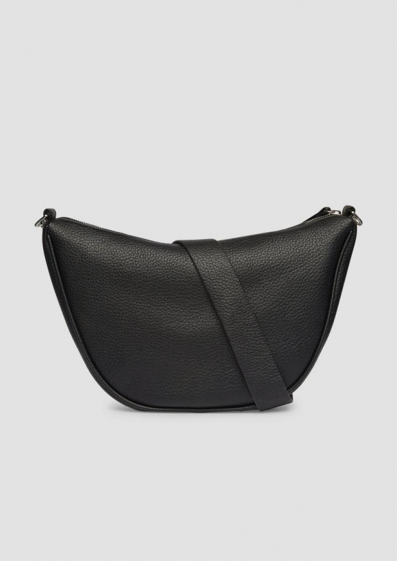 s.Oliver Halfmoon Bag aus Lederimitat - schwarz