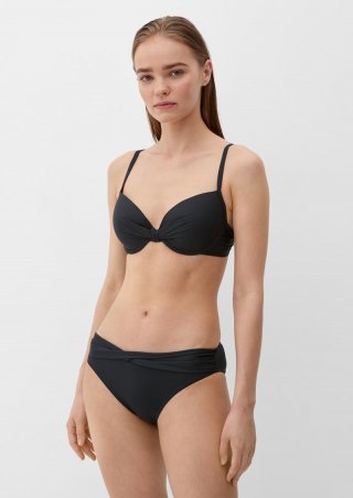 s.Oliver Bikini-Top mit Bügel - schwarz