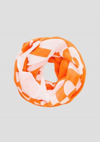 s.Oliver Loop-Schal aus Baumwolle - orange