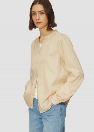 s.Oliver Satinbluse mit Raffungen - beige