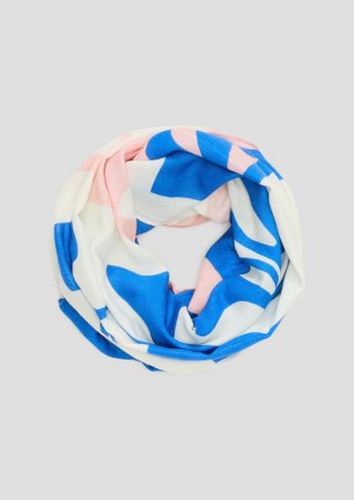 s.Oliver Loop-Schal mit All-over-Muster - royalblau