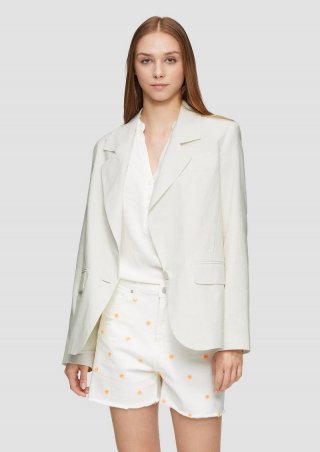 s.Oliver Blazer aus Leinenmix - ecru