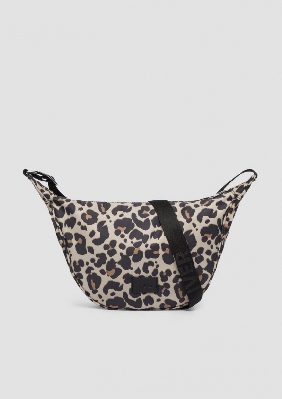 s.Oliver Crossbody-Bag mit Leo-Muster - helles beige