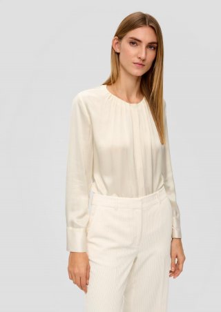 s.Oliver Bluse aus Viskose - natur