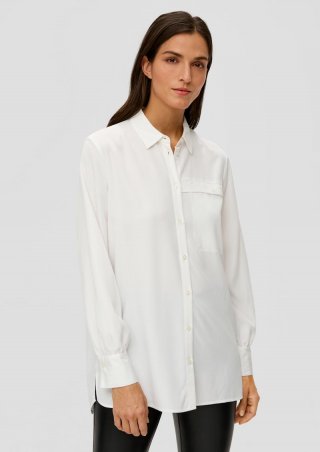 s.Oliver Twill-Bluse aus Viskosemix - ecru