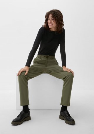 s.Oliver Longsleeve mit Rippstruktur - schwarz