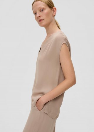 s.Oliver Bluse mit Kappärmeln - beige