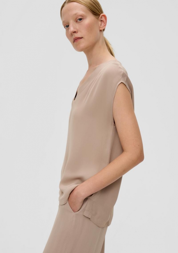 s.Oliver Bluse mit Kappärmeln - beige