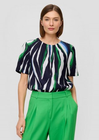 s.Oliver Bluse aus Viskosemix - navy